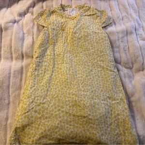 Yellow Floral Short Sleeve Dress